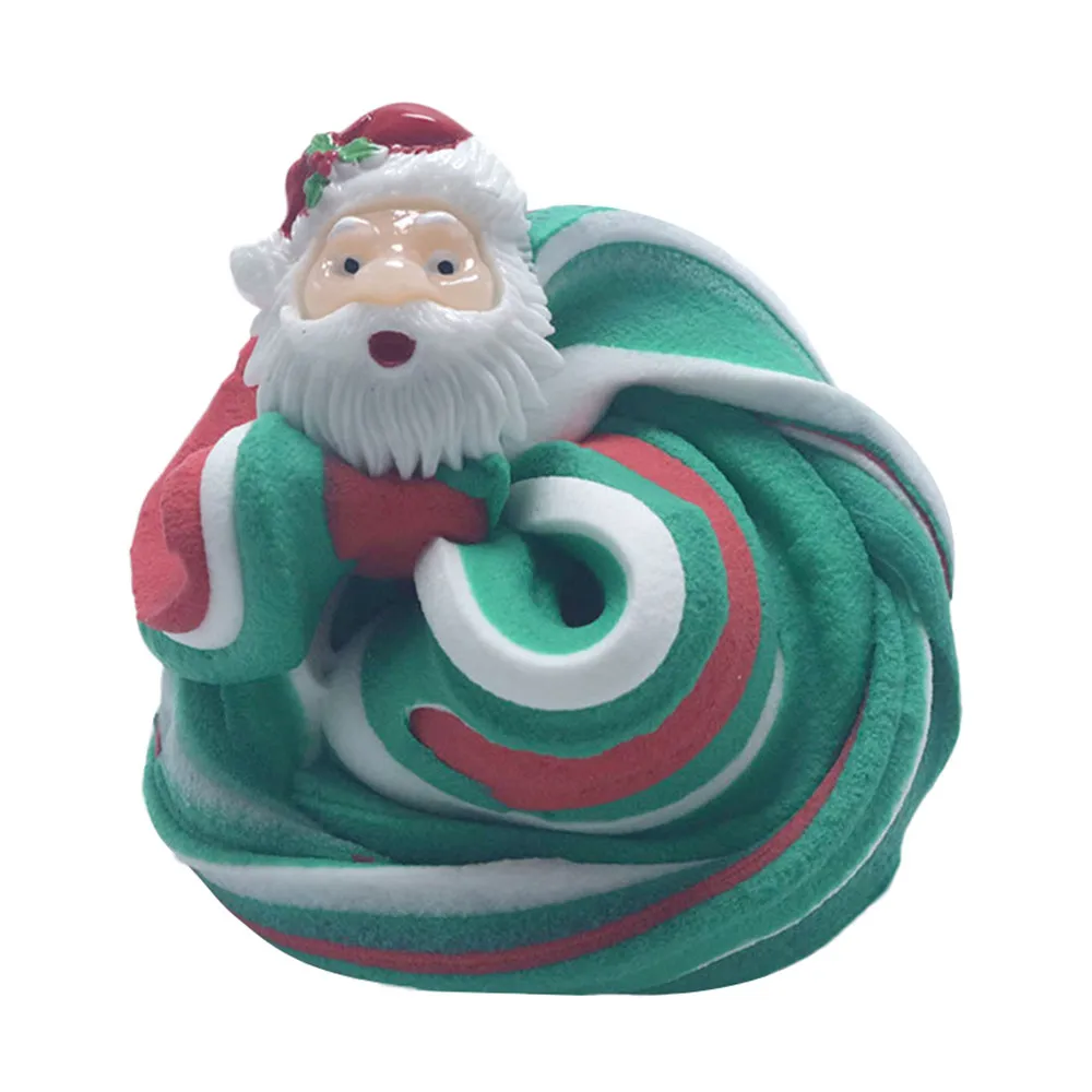 60 мл грязевая глина Xmas Fluffy Floam Slime Mud мягкая ароматическая игрушка для снятия стресса для детей рождественские подарки для взрослых G1023
