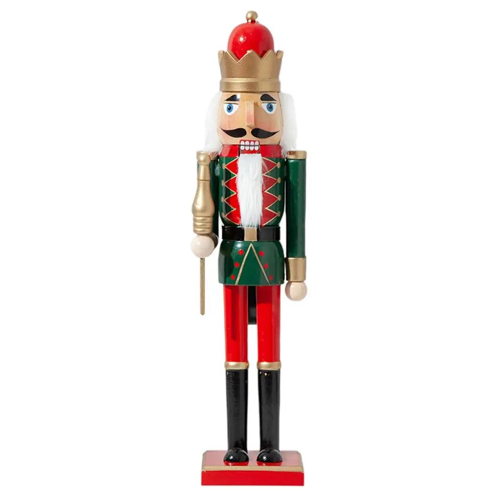 Рождественский Щелкунчик красно-белая серия King солдат деревянные куклы, свадьба, украшения для дня рождения Детские Мультяшные игрушки 50/38 см