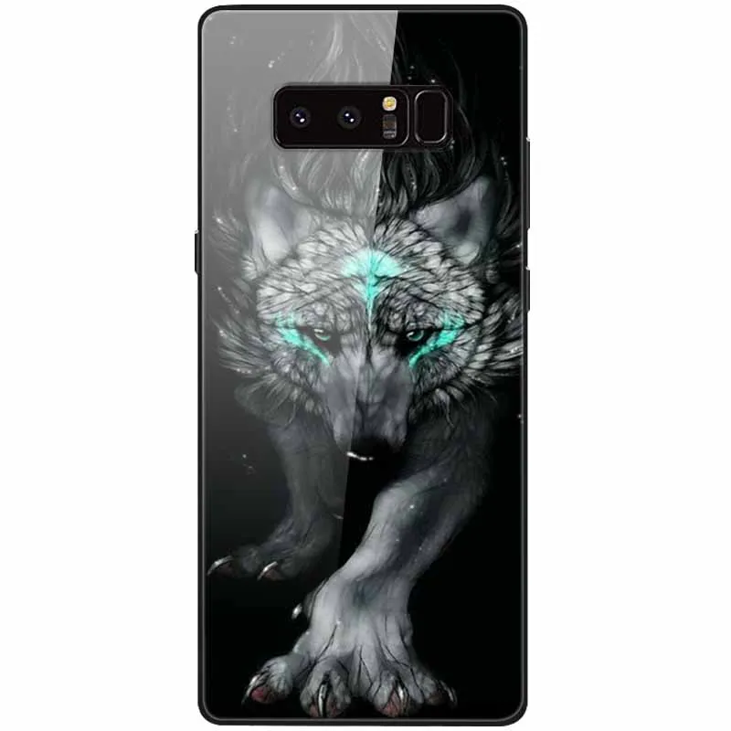 cute phone cases for samsung  Tempered Glass Cover For Samsung Note 8 Case Note9 Hard Protective Funda For Samsung Galaxy Note 10 Plus 9 Cases Luxury Bumper kawaii phone case samsung Cases For Samsung