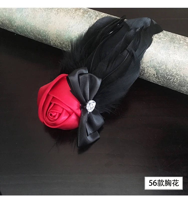 Мужской женский галстук лацкан булавка брошь бижутерия свадьба костюм рубашка куртка пальто Стразы перо броши в форме цветка розы корсаж