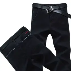 2019 модные джинсы мужские осенние и зимние трендовые корейские обтягивающие мужские джинсы черные брюки высокого качества повседневные
