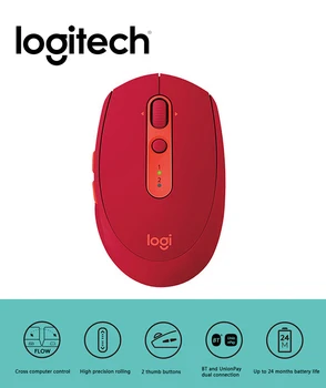

Logitech M590 Wireless Mute Bluetooth Mouse 2.4GHz Unifying Dual Mode 1000 DPI Multi-Device Optical Silent For Office Mouse PC