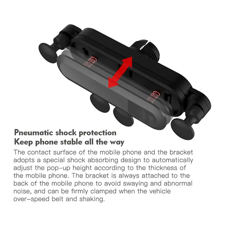 Универсальный автомобильный держатель для телефона Автомобильный держатель для вентиляции без магнитного держателя для мобильного телефона гравитационный смартфон автоматический кронштейн зажим