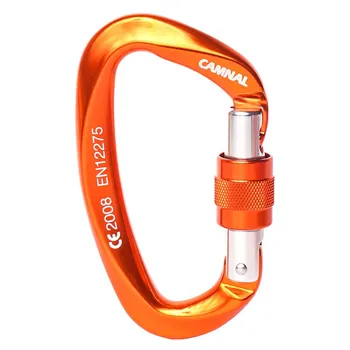 

5pcs Professional Climbing Main Lock 25kn D-shape Carabiner Rock Aluminum Climb Buckle Locking Clip Hook Outdoor Safety Lock