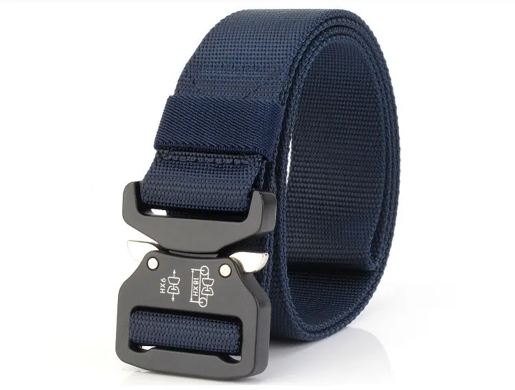 Royal blue Тактические ремни нейлоновый военный пояс с металлической пряжкой Регулируемый высокопрочный Охотничий пояс тренировочные аксессуары мужской ремень - Цвет: Royal blue