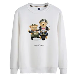 100% algodão mais veludo passeio urso impressão camisola feminina pulôver inverno camisola super dalian hoodie masculino e feminino camisola S 4XL