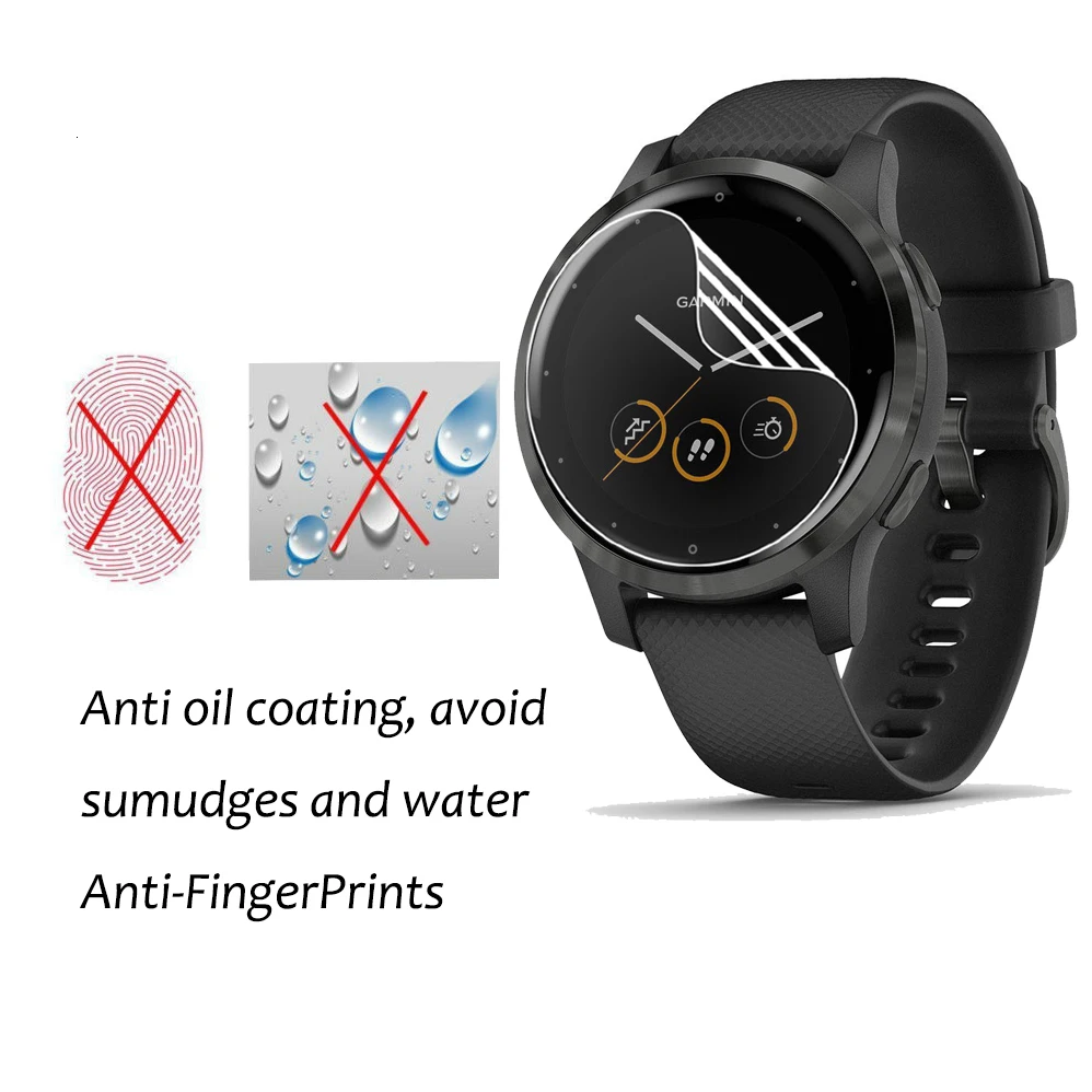 3 шт Анти-Царапины пленка tpu(термополиуретановая пленка) для Garmin Vivoactive 4 4s Смарт-часы гидрогель мягкий прозрачный Полный экран протектор Vivoactive4 4S