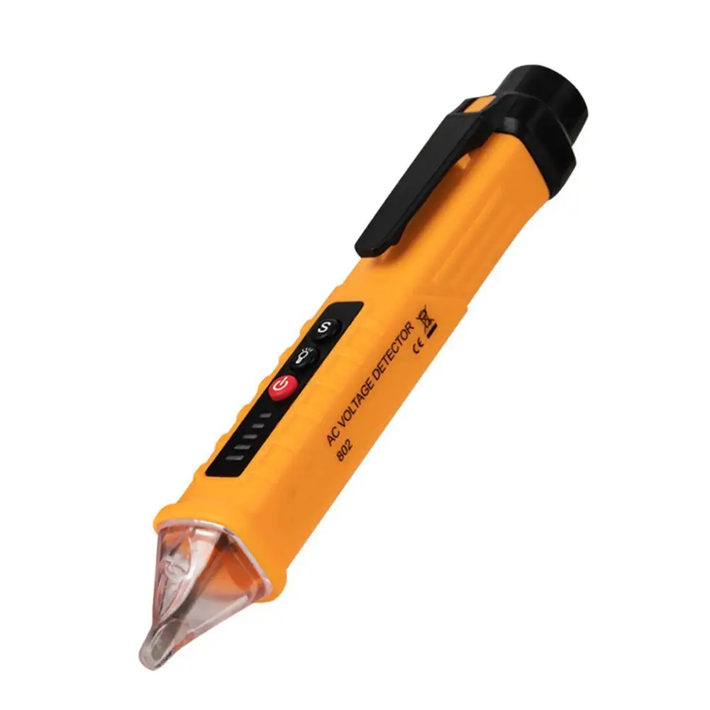 VD802 бесконтактный Тестер Напряжения переменного тока er Электрический индиакатор 12 В-1000 В Контролер напряжения на выходе светодиодный детектор напряжения