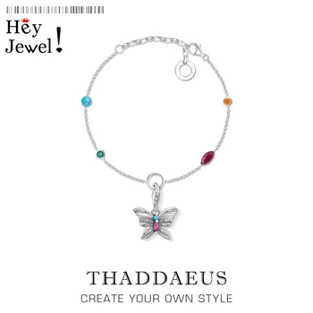 

Charm Bracelet Butterfly 2021 Spring Brand New Link Chain 925 Sterling Silver Jewelry Artistically Favourite Fans Gift For Women