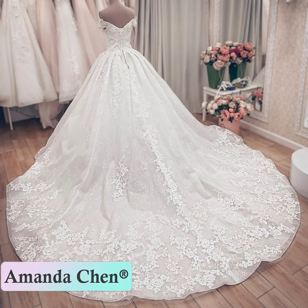 Robe de mariee sirene с открытыми плечами на бретельках бальное платье свадебное платье