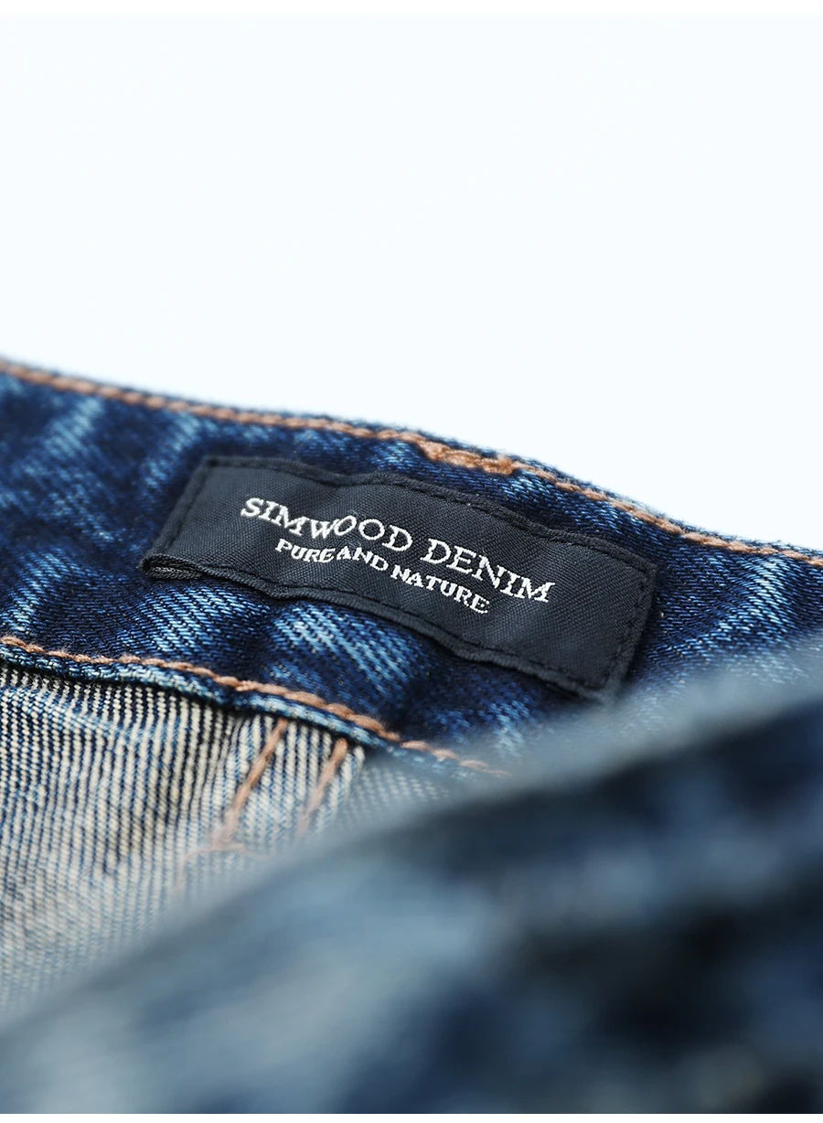 SIMWOOD 2019 повседневные джинсы мужские модные ботильоны длина брюки Slim Fit джинсовые штаны брюки фирменная одежда отверстие уличная 190037