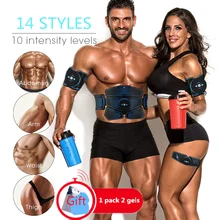 EMS Muscle Stimulator Abs Trainer Belt Tens Abdominal Massager For Weight Loss Electrodes Muscle Power Electric Abdomen Machine