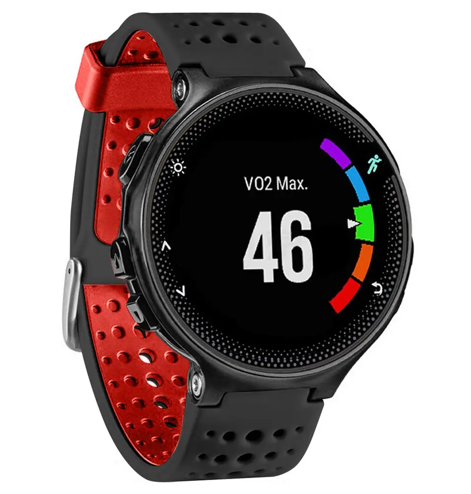 Для Garmin Forerunner 220/230/235/620/630 браслет на запястье заменить спортивный мягкий силиконовый ремешок для наручных часов с браслетом на ремешке; новинка smart аксессуары - Цвет ремешка: Black Red