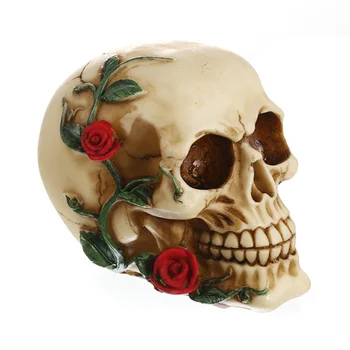 

Statues Sculptures Resin Skull Decoration Halloween Home Decorative Craft Skull Model Festive Party Supplies New
