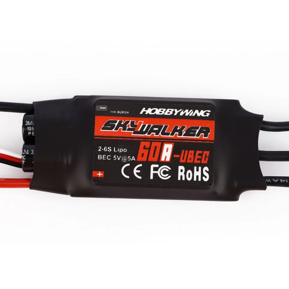 1pc Hobbywing Skywalker 60A-UBEC 80A-UBEC ESC Electric Speed Controller With UBEC For RC FPV Quadcopter Airplanes Helicopter