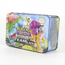 Takara Tomy Pokemon Card MEGA Trainer Energy SUN MOON TEAM UP Collection Board 42pcs Toys Metal Box Flash Card for Kids Takara Tomy Pokemon Card MEGA Trainer Energy SUN MOON TEAM UP Collection Board 42pcs Toys Metal Box Flash Card for Kids