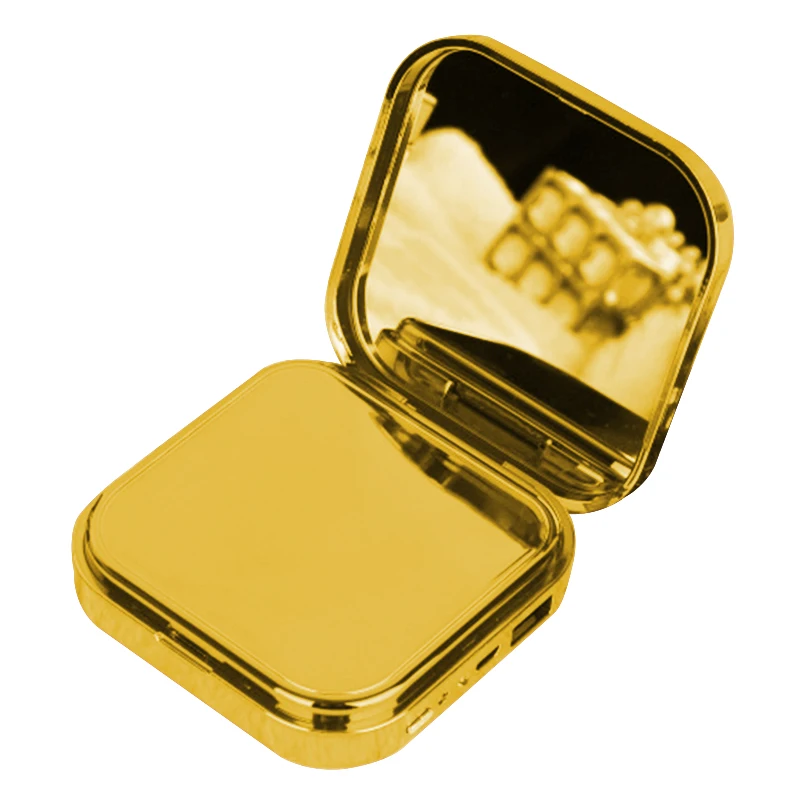 Портативный зеркальный мини аккумулятор для макияжа внешний 10000 мАч с USB зарядным