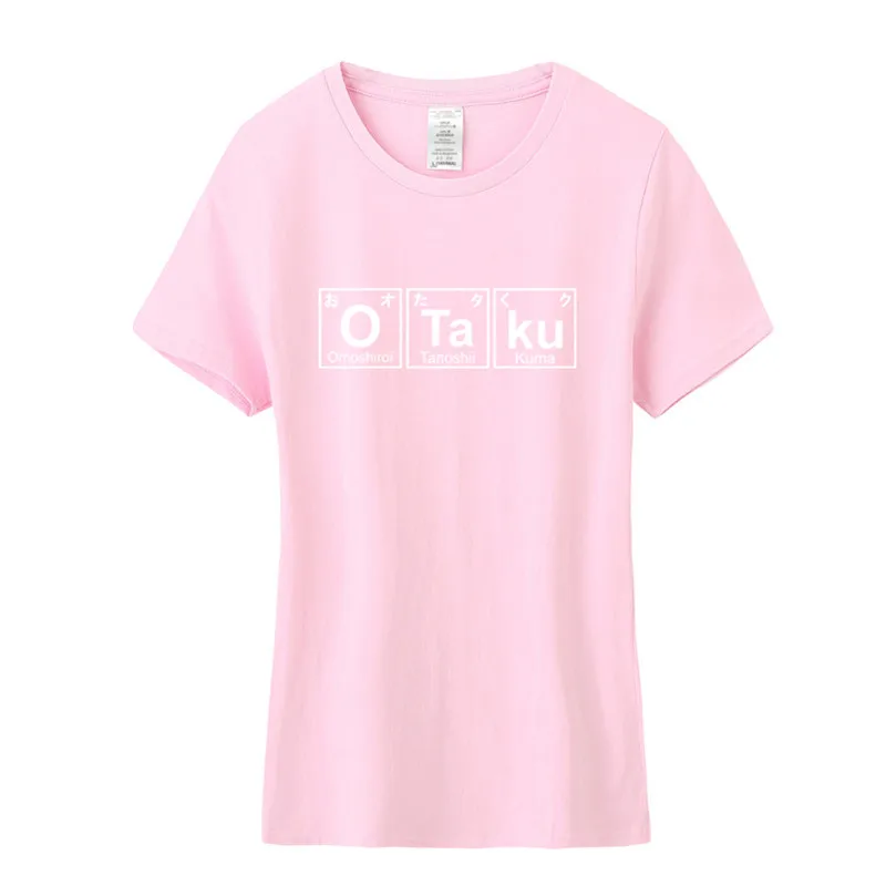 As picture Новая футболка Otaku Chemistry Женская хлопковая Футболка с круглым вырезом и короткими рукавами для девочек Футболка Otaku TM-037 - Цвет: As picture