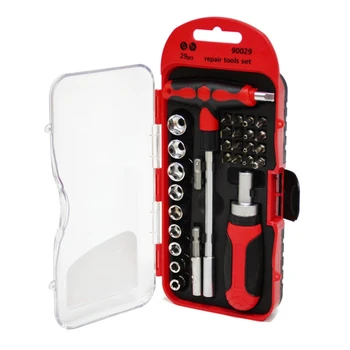 

29Pcs Socket Wrench Set Ratchet Wrench for Bicycle Motorcycle Auto Repair Tool Set Universal Socket