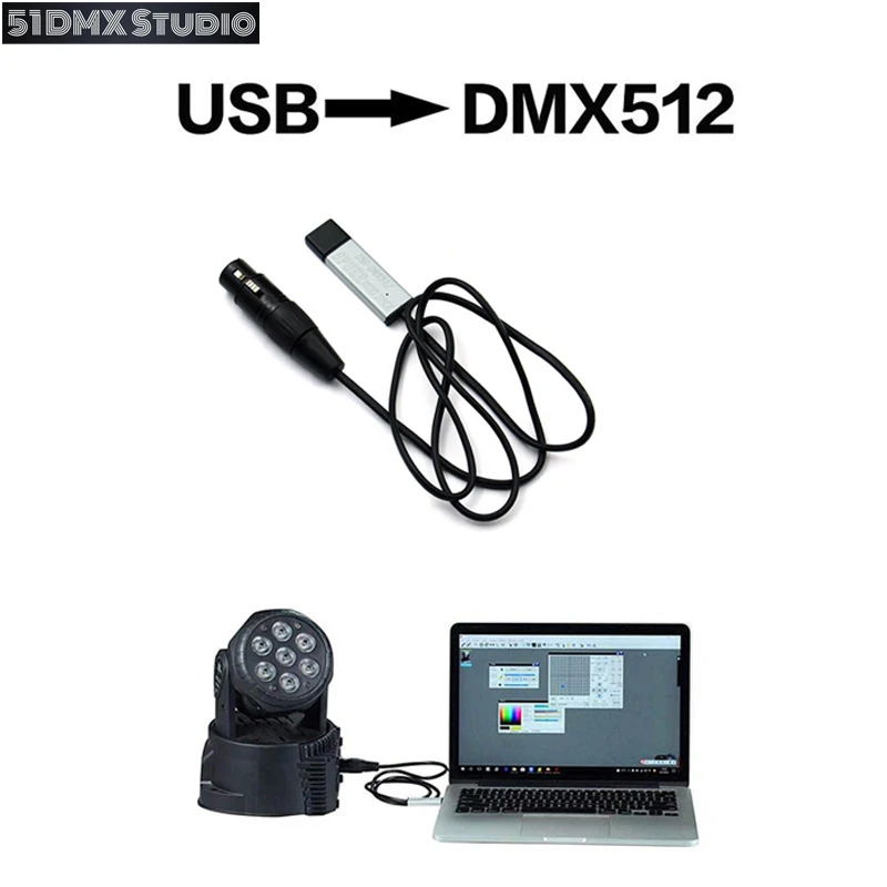 USB к DMX 512 интерфейс светодиодный DMX512 компьютерный ПК контроллер освещения сцены с