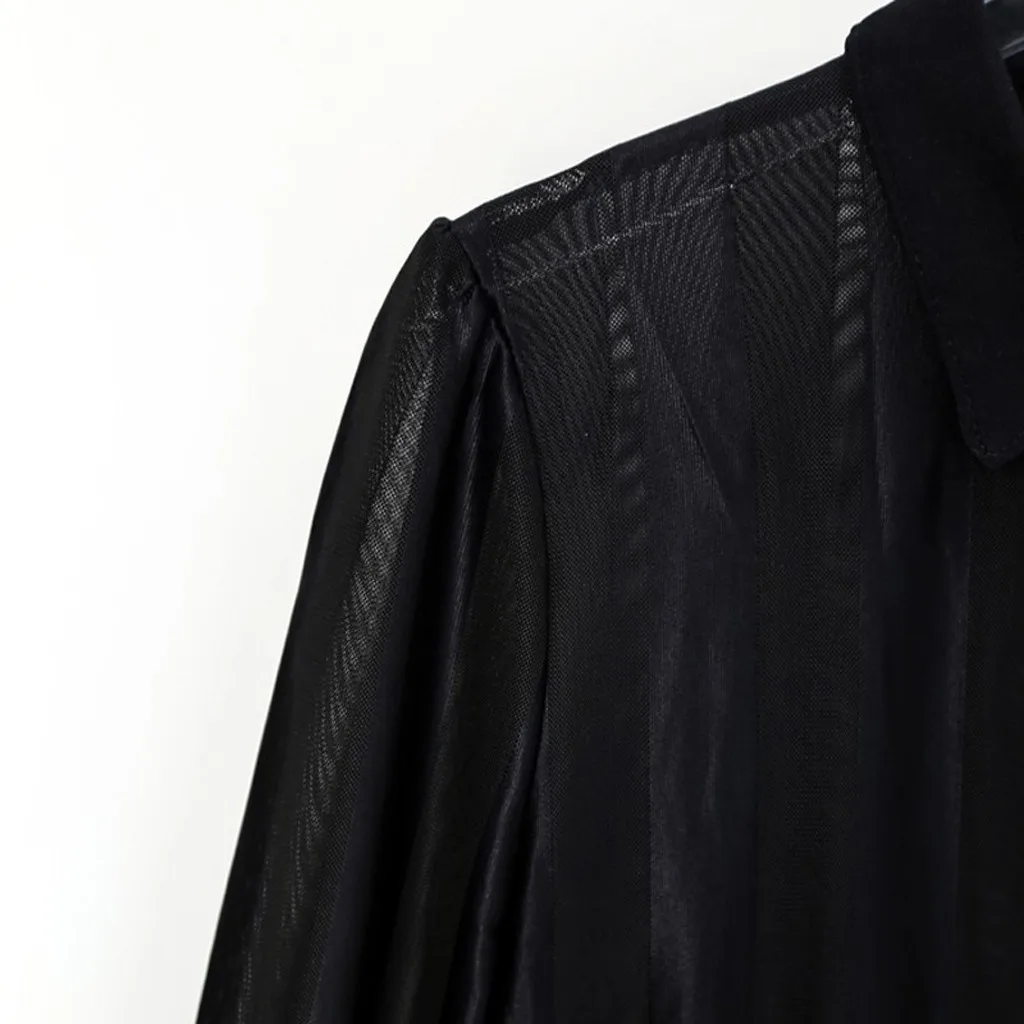 Feitong, модное женское платье, Vestidos, сексуальное, с длинным рукавом, в полоску, сетка, пэчворк, бодикон, повседневное, для работы, платье для женщин