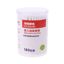 Высокое качество 180 шт детские ватные палочки двойной конец тампоны Одноразовые тонкие палочки чистящие инструменты#330