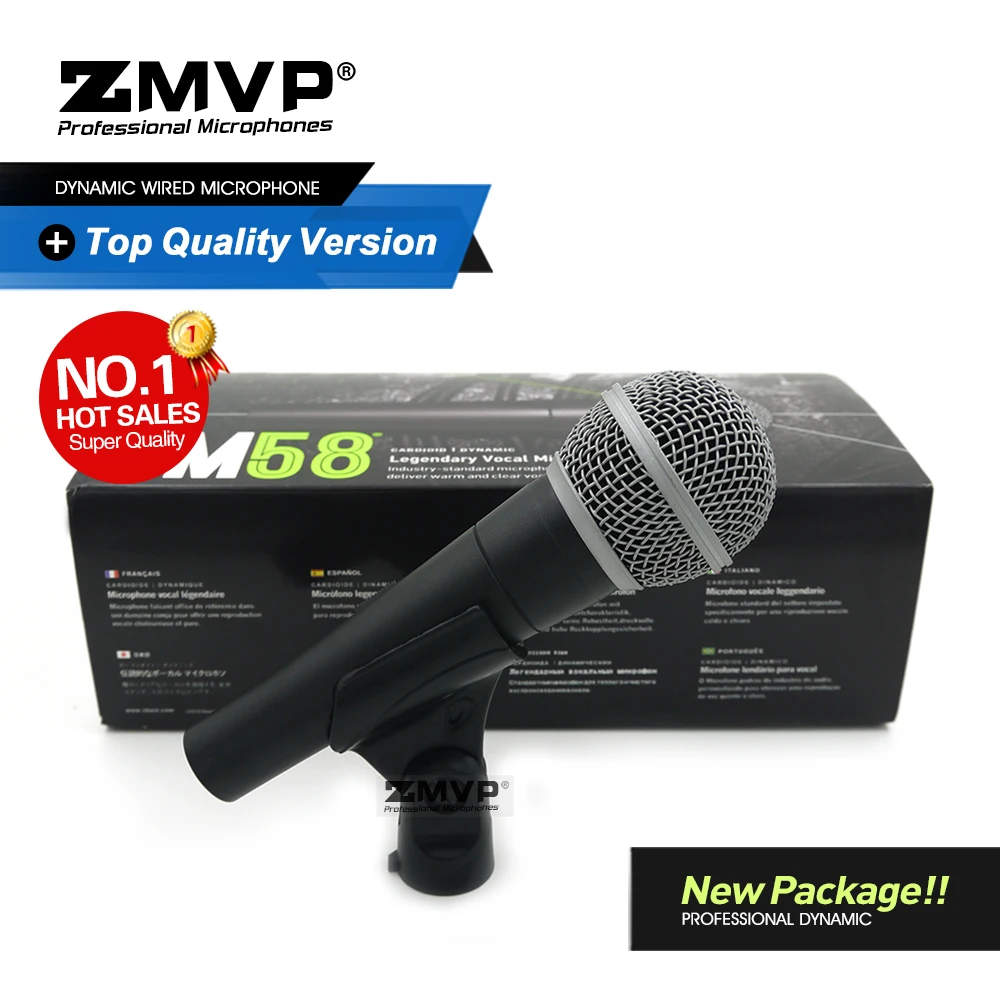 New Package!! Top Quality SM58LC Professional Dynamic Wired Microphone with Real Transformer For Performance Live Vocals Karaoke