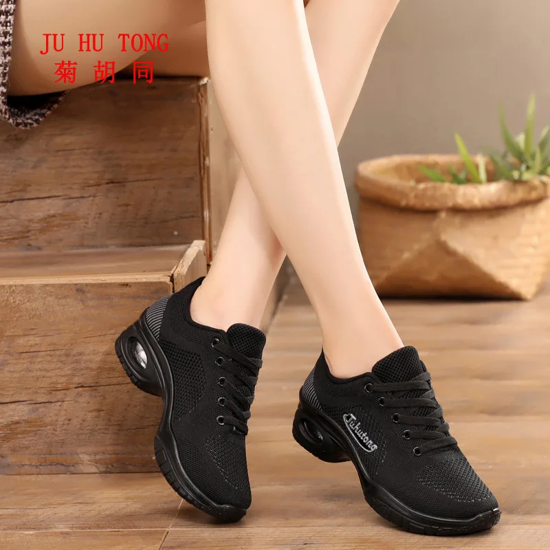 

Dance Shoes Women's Adult Soft-Sole Semi-high Heeled Jump Dance Shoe Mesh Breathable Sailor Dance Shoe Autumn Women's Jump Shoes