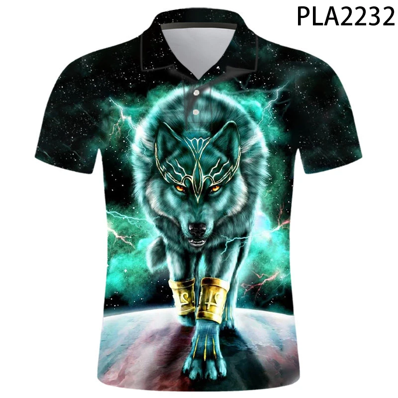 Новый летний волк Hombre Camisa De серии Polo модные просторные рубашки уличная Homme на