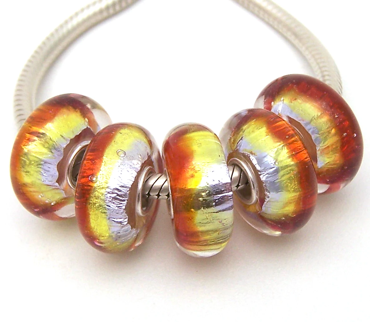

JGWGT 1139 5X 100% Authenticity S925 Sterling Silver Beads Murano Glass beads Fit European Charms Bracelet diy jewelry Lampwork