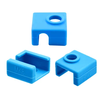 

XVICO 3Pcs 3D Printer Parts MK8 Protective Silicone Sock Cover Case for Heater Block of CR-10 10S S4 S5 Anet A8 MK7 MK8 MK9