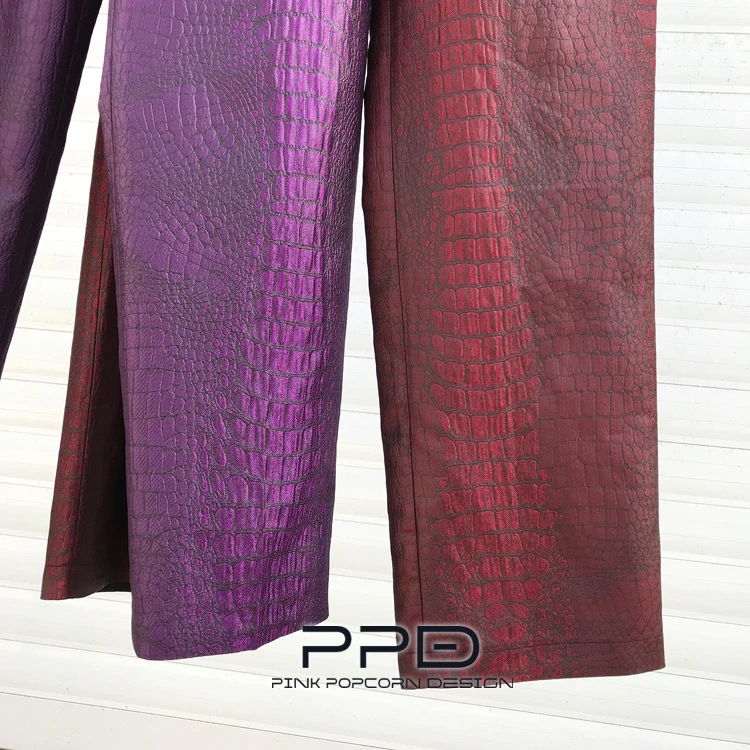 2 цвета, ретро Оригинальное Тканое изделие, цветочный узор «крокодил», принт, Y2K, высокая талия, маленькие прямые гладкие повседневные брюки с высокой талией