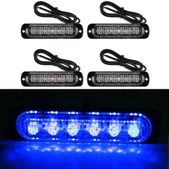 

Vehemo 6LED Truck Side Lamp Strobe Lamp Bar Universal Side Light Auto Hazard Lorry