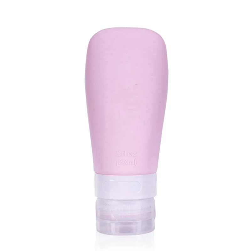 PK1 60ml 1 шт., 60 мл, 90 мл, силиконовая многоразовая бутылка, бутылка для шампуня для путешествий, лосьон, дорожный Упаковочный пресс, бутылки, портативный косметический контейнер - Цвет: PK1 60ml
