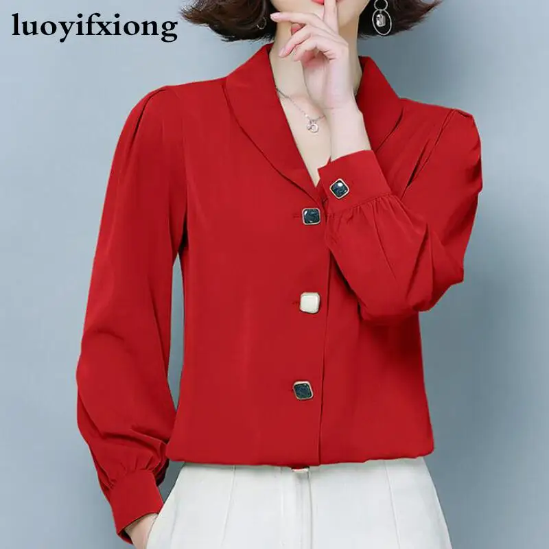 Женские топы и блузки корейское кимоно с длинным рукавом Свободная шифоновая блузка женские рубашки размера плюс 4XL женские блузки Blusas Mujer