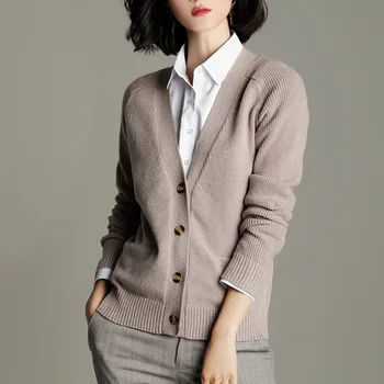 

Textured V Neck Cardigan Sweater Women Raglan Sleeve Knit Cardigans Autumn Winter S to XL