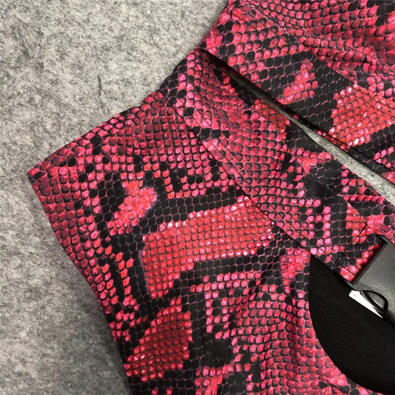 Винтажный комплект бикини со змеиным принтом, купальник с пряжкой и поясом, женский летний пляжный купальник, Женский Бразильский бикини, купальный костюм, новинка