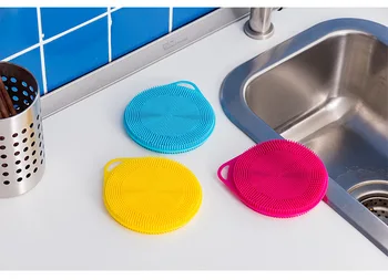 

Multifunction Silicone Bowl Cleaning Brush, Bowl Cleaning Brush, Silicone Scouring Pad Dishwashing Sponge, Kitchen Pot Washing
