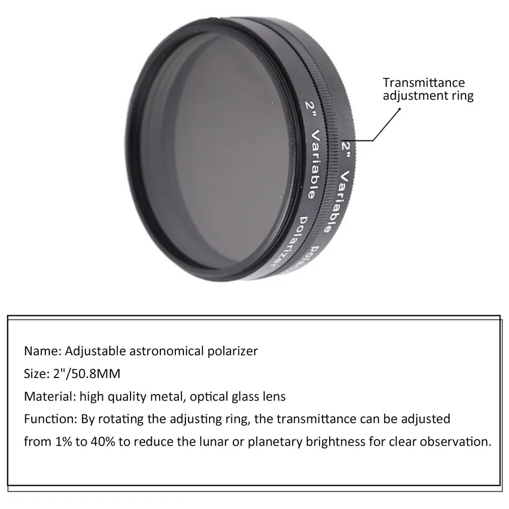 1,25 2 дюймов фильтр переменной из алюминиево-магниевого сплава для Пособия по астрономии Монокуляр телескоп и окулярный фильтр отличное качество F9147 дропшиппинг