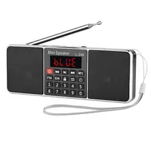 Цифровой портативный радио AM FM Bluetooth динамик стерео MP3-плеер радио TF/SD карта usb-накопитель Громкая связь вызов светодиодный экран дисплея