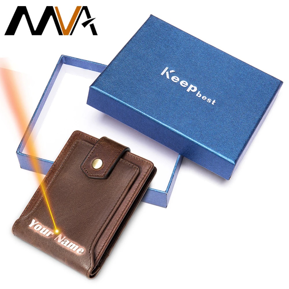 MVA Wallets Male Short Wallet For Men Engraved Man Leather With Coin Pocket Zipper Vintage Card Holder Small 7325 |