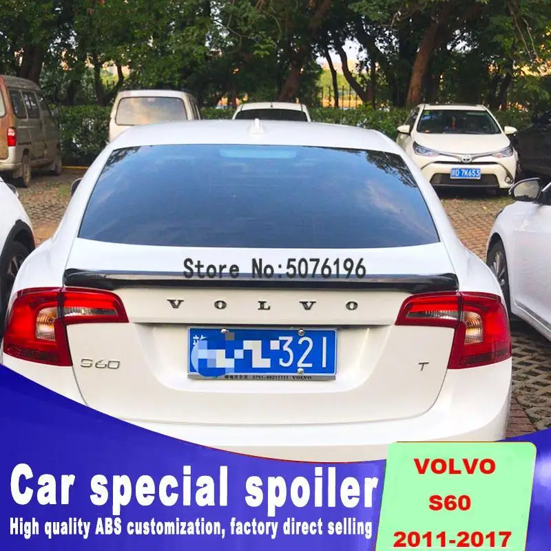 Высокое качество Неокрашенный ABS Материал заднее крыло багажник спойлер для VOLVO S60