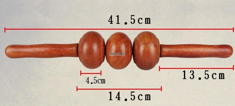 Река Хан "хуа лиму колеса назад живота Пояс Массажный stick деревянный корпус акупунктуры точечный массаж роликовый массажер"