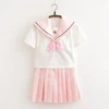 Sakura light pink Japanese school uniform skirt JK uniform Class uniforms Sailor suit College wind Suit Female Students uniforms 2