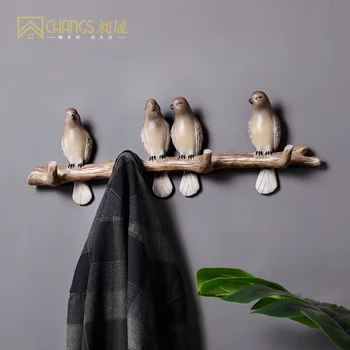 

Bird Hooks American Country Home Wall Hangings Practical Door Clothing Clothes Room Creative Ornaments cintre towel porta