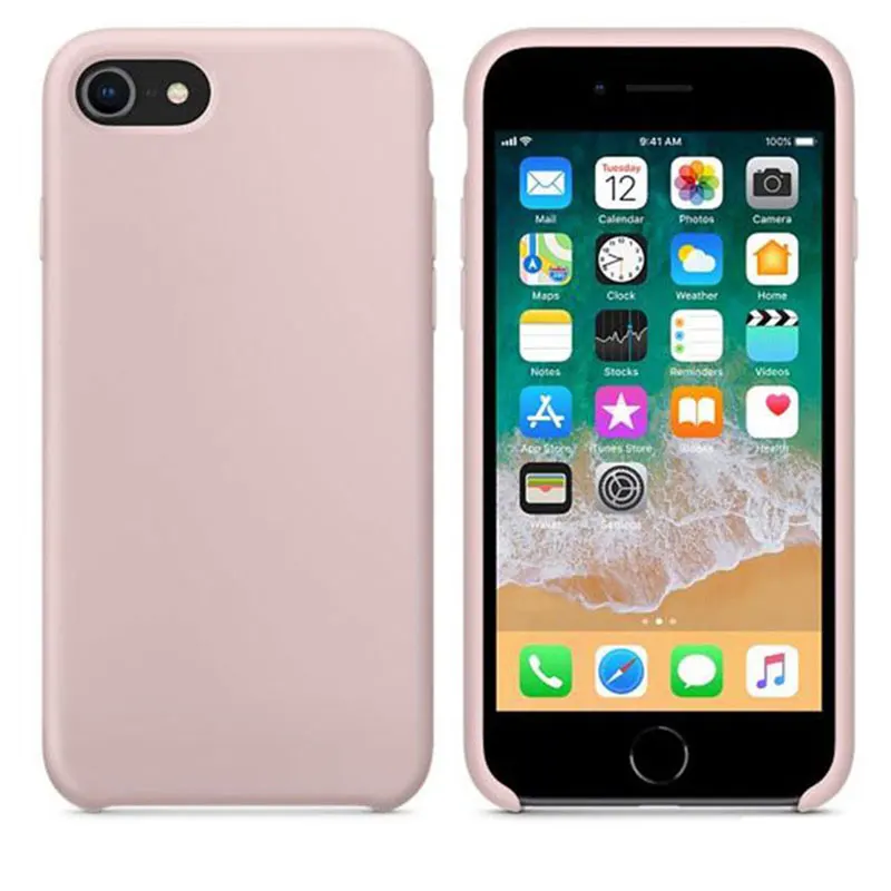 29 Роскошный Официальный жидкий силиконовый чехол для телефона для iPhone X XS Max XR 11 Pro 7 8 6 6S Plus с логотипом, однотонный чехол из ТПУ - Цвет: 29