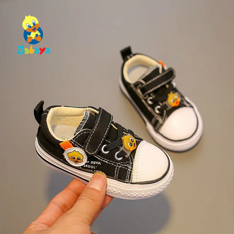 

2019 Autumn Baby Shoes Boys Girls Canvas Shoes Cartoon Soft Bottom Baby Kids Shoes Non-slip Breathable Casual Children Shoes