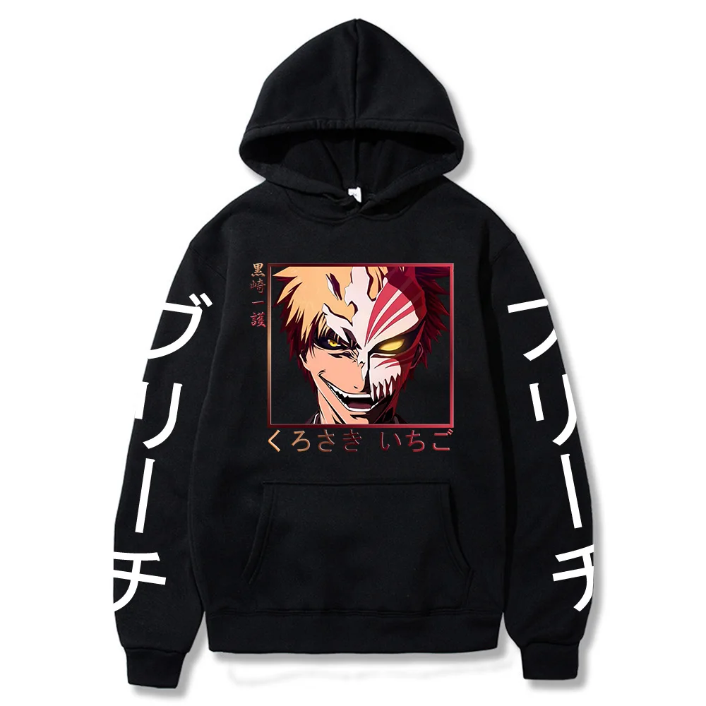 

Hot Anime Bleach Kurosaki Ichigo Sportswear Cool Hoodie Print Sweatshirt