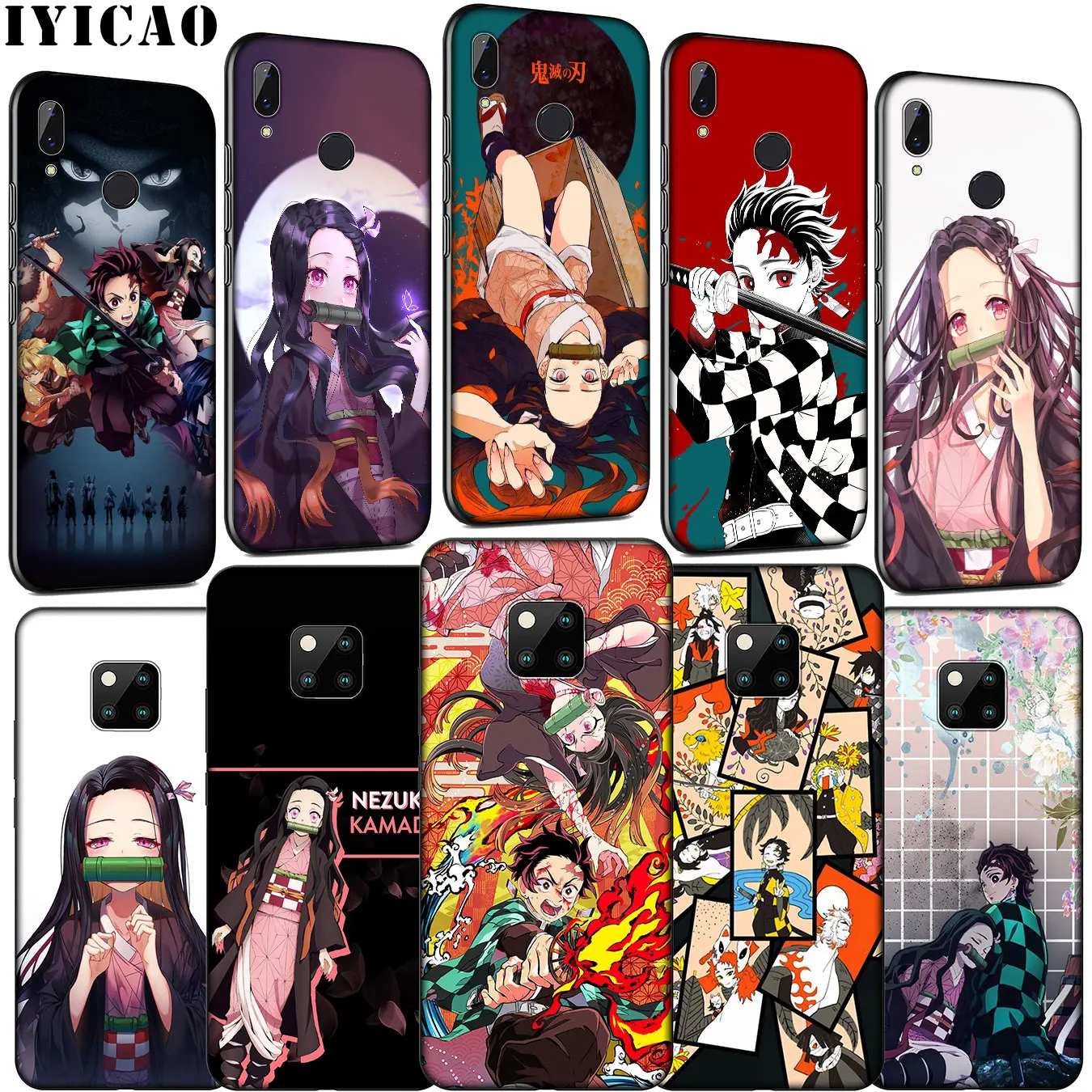 Nezuko Demon Slayer Soft Silicone Phone Case for Huawei Mate 30 20 10 Pro Nova 5i 4 3 3i 2i 2 Lite Black Cover |