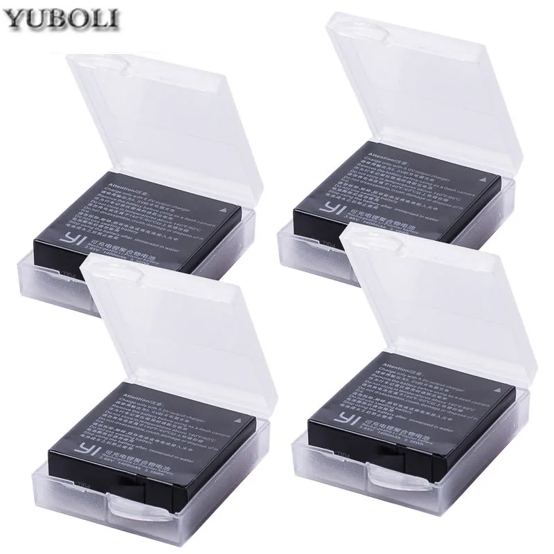 4 batteries 1400 мАч 3,85 В батарея AZ16-1+ светодиодный USB 3 слота зарядное устройство для Xiao mi Yi 2 4K батарея Xiao mi Yi Lite экшн-камеры - Цвет: 4 batteries